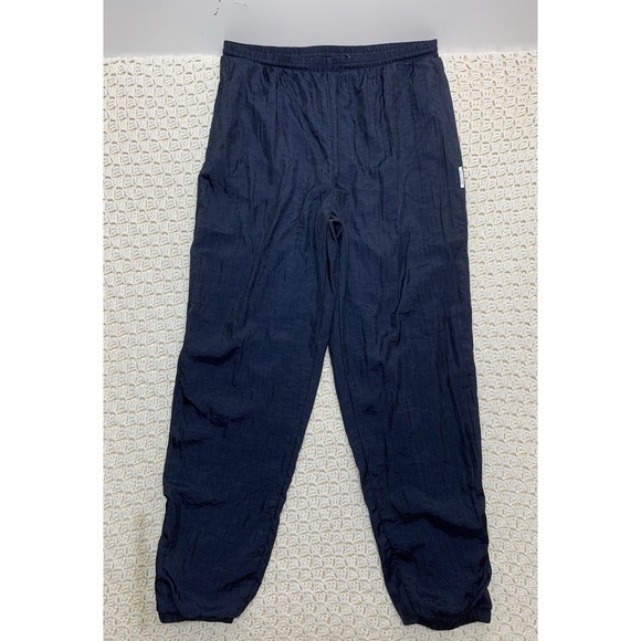 Vtg Givenchy Activewear Windbreaker Nylon Track Pants Men XL Navy Blue - Picture 1 of 12
